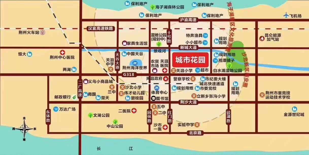 中环城市花园位置交通图