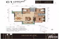 荆州新天地四期天悦3室2厅2卫121.5㎡户型图