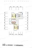 湘荆国际城2室2厅1卫88㎡户型图